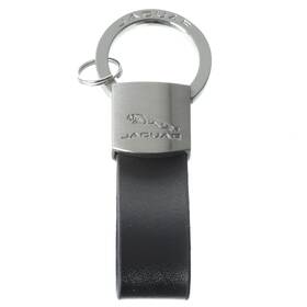 Jgkr507bka Jaguar Black Leather Loop Key Ring