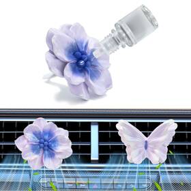 Jingsen Chufengkou-01 2 Pcs Butterfly And Flower Diffuser Stone Air 0.01 Fl Oz Pack Of 1 Purple