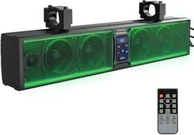 B0117-03004-bk Kemimoto 6-speaker Metal Utv Sound Bar 25-inch Ip65 Waterproof Golf Black