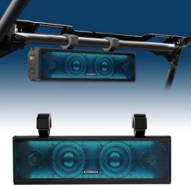 Mt4100 Korbros Utv Sound Bar 17 Inch Golf Cart Soundbar Bluetooth With Rgb Lighting Black