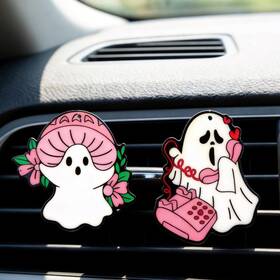 Lcwljl Cfk-0881a Car Air Fresheners Vent 16 Ounce Pack Of 2 Pcs Pink Halloween Ghost-c