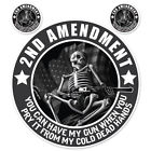 Lt88608 Lethal Threat Decal Sticker Amendment Skull 0757785886083