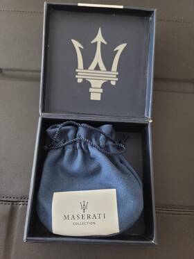 920005190 Maserati Original Keyring Leather Orange