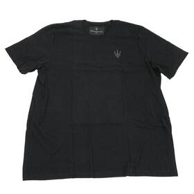 Mas0055 Maserati Genuine Unisex Sueded Black Short Sleeve Tee Shirt 2xl With Logo