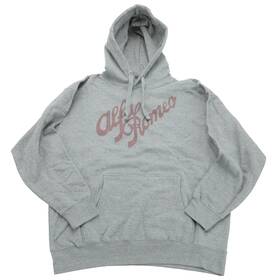 R13202300142xl Maserati Genuine Alfa Romeo Mens 2xl Gray Hoodie With Red Vintage Script