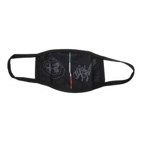 R14uf9 Maserati Genuine Alfa Romeo 2-ply Face Mask Black With Sublimated Script