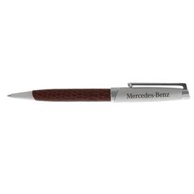1525022-00 Mercedes Stylish Leather Grip Ballpoint Pen Brown