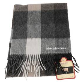 1528413-00 Mercedes Pure Wool Scarf Plaid 12 Inch X 70
