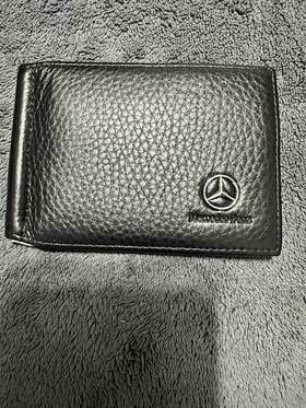 B66953290 Mercedes-benz Credit Card Case With Money Clip Wallet Black Leather
