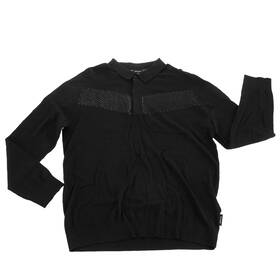 Mbm-031-bk-xl Mercedes Amg Mens Black Polo Long Sleeve Xl