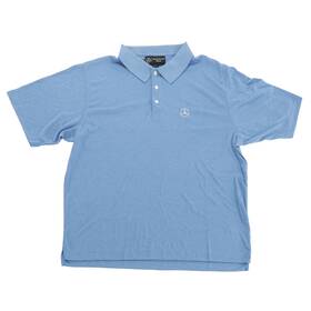 Mwm-731-bl-xl Mercedes Mens Heather Polo With Sun Protection Xl