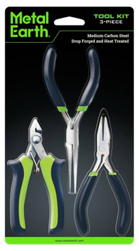 Mmt001 Metal Earth 3 Piece 3d Model Building Tool Kit