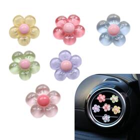 Mly Mly8213 6pcs Flower Daisy Air Vent Clip Accessories Cute Assorted Color