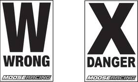 Mlf0405j11 Moose Racing Danger Wrong Way Course Track Markers 50pk Utv / Sxs