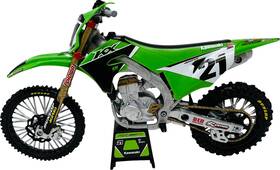58413 New Ray Toys Kawasaki Team Kx450f Green/black 1 12 Scale Jason Anderson