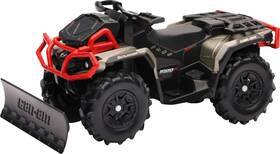 7383 New Ray Toys Mini Outlander With Snow Plow 1 18 Scale Black/brown/red #7383