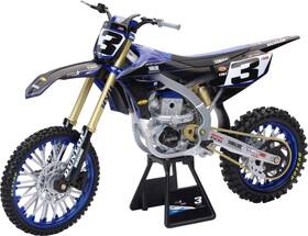 Newray 093577497137 1 6 Toy Yamaha Factory Team Yz450f Eli Tomac #3 With #1 Sx/mx Dirt Bike