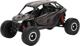 Newray 093577584653 1 18 Scale Toys Stealth/black Polaris Rzr Pro R4 Rock Crawler
