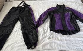 Sh2222 Nexgen Ladies Large Nylon Rain Suit Reflective Piping Lightweight And Waterproof