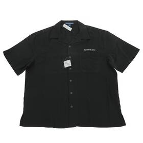 Nissan Nis03-00274 Short Sleeve Button-up Camp Shirt Black Large