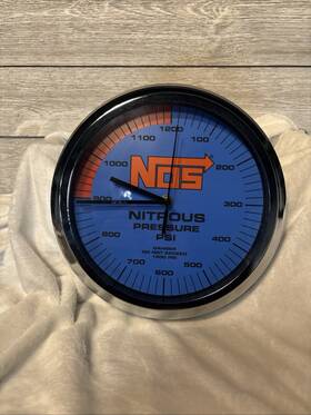 Nos 090127523674 10 Inch Nitrous Systems Wall Clock