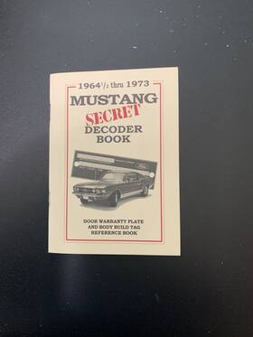 Np-l72 1964 1/2 - 1973 Mustang And Shelby Secret Decoder Book . Nos