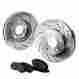 Pads-80851 2-ds-kit-80851 Power Sport Cross Drilled Slotted Rotors And Ceramic Brake Fronts
