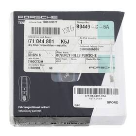 971-044-801-k5j Porsche Genuine Painted Key Fob Side Caps Frozen Blue Metallic