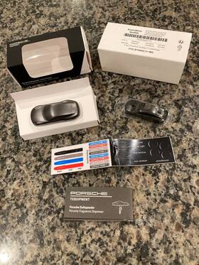 9920440270 Porsche Design Oem 911 Clip On Vent Air Freshener With Urban Energy In Dk. Silver
