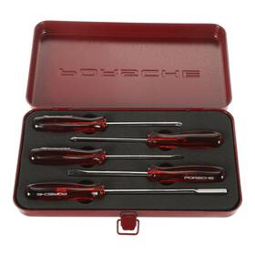 Pcg19100201 Porsche Genuine Set Of 8 Screwdriver Tools With Case - Red Oem New