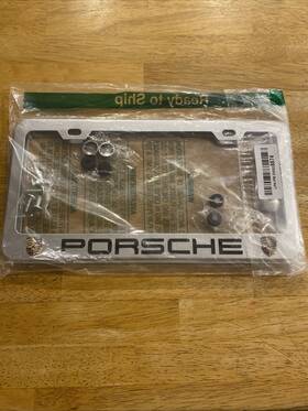 Pna-702-009-00 Porsche 2-pack Stainless Steel License Plate Frame Silver