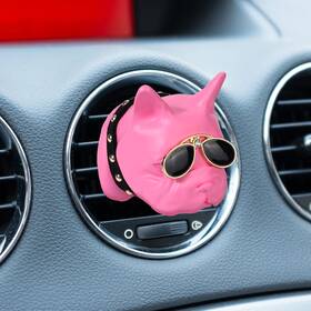 Pwsap Ps269-gt French Bulldog With Sunglasses Car 1 Count Pack Of Pink White
