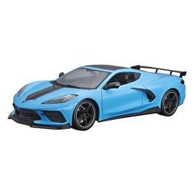 47120004 Ralph White Merchandising C8 Corvette Z51 Die Cast 1 18 With High Wing Spoiler - Blue