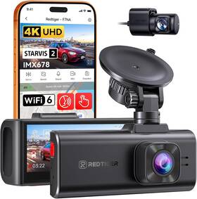 Redtiger F7na 4k Dash Cam Front Rear Starvis 2 Imx678 Gps Wifi Night Vision