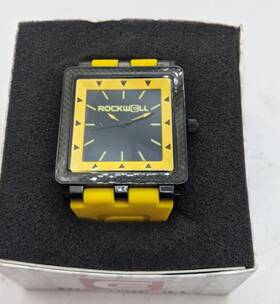 Cf114 Rockwell Mens Carbon Fiber Wrist Watch Yellow - Needs Battery