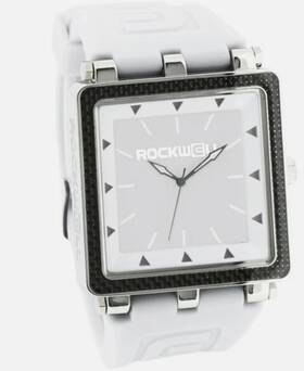 Cf-115 Rockwell Cf128 Mens Carbon Fiber Wrist Watch White - Needs Battery