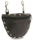 Sh197s-blk-pcs Milwaukee Leather Studded Zipper Closure Belt Bag Clasps 910197710135