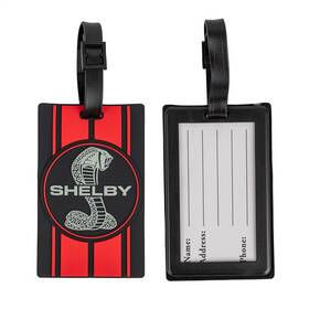 She-ccp0002-tiff Shelby Luggage Tag - Tiffany Snake With Red Stripes Gt350 500 Cobra Ships Free