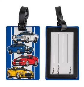 She-ccp0003-car Shelby Luggage Tag - 4-car Rubber Gt500 And Gt350 Cobra Free Usa Shipping