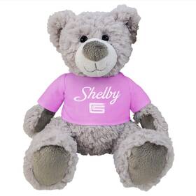 She-mas0004-teddy Shelby Teddy Bear Grey With Pink Shirt Gt500 Gt350 Cobra Mustang Free Ship