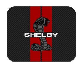 She-msg0014-red Shelby Carbon Fiber Mouse Pad - Red Stripes Gt500 Horsepower For Your Desk
