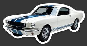 Sm-gt350-3in Shelby Magnet - Gt350 White And Blue Stripes Mustang 3 Inch See More In Our Store