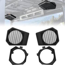Kti-030106-037 Slorimod Rear Roof Speaker Pod Enclosure For Polaris Ranger Xp 1000/crew 19-20 Black