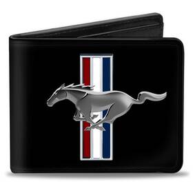 Bd-puw-wfm005 Stangstuff Wallet - Mustang Tri-bar Logo Bi-fold Free Shipping To Usa