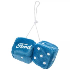 Hl-2554673 Stangstuff Ford Fuzzy Dice Hang From Rearview Mirror 60s Throwback Ships Free To Usa