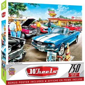 Mp-32274 Stangstuff Puzzle - Car Show Top Prize 750 Piece Ford Mustang Jigsaw Ships Worldwide