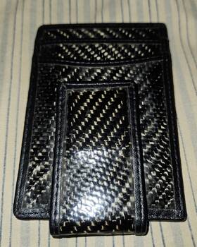 Nfs-mcw-1 Stangstuff Wallet - Carbon Fiber Card Holder And Money Clip Style