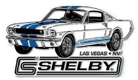She-im0003-gt350 Stangstuff Magnet - Shelby Gt350 White And Blue Stripes Mustang 4 Inch Ships Free To The Usa