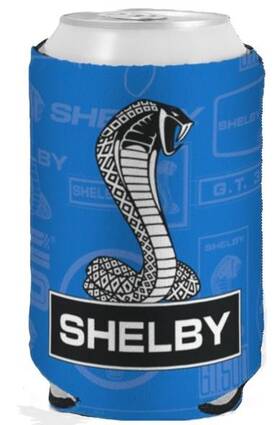 She-msg0010-can Stangstuff Koozie - Shelby Can In Blue Gt500 Gt350 Mustang Cobra Free Ship