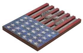 She-tf49099-flag Stangstuff Magnet - Shelby Mustang Double Layered Usa Flag 4 Inch Gt 350 500 Cobra Free Ship